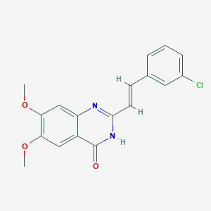 (E)-2-(3-Chlorostyryl)-6,7-dimethoxyquinazolin-4(3H)-one