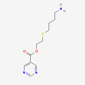 2-((4-Aminobutyl)thio)ethyl pyrimidine-5-carboxylate