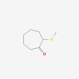 molecular formula C8H14OS B15213049 2-Methylsulfanyl-cycloheptan-1-one CAS No. 52190-36-0