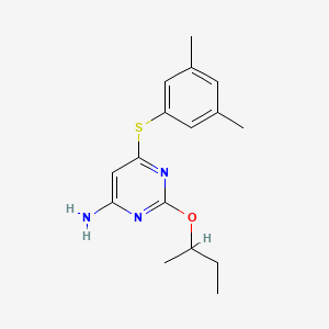 2-sec-Butoxy-6-(3,5-dimethyl-phenylsulfanyl)-pyrimidin-4-ylamine