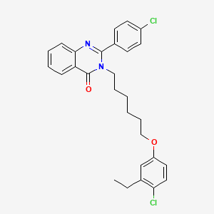 3-[6-(4-Chloro-3-ethylphenoxy)hexyl]-2-(4-chlorophenyl)quinazolin-4-one