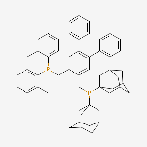 bis(1-adamantyl)-[[2-[bis(2-methylphenyl)phosphanylmethyl]-4,5-diphenylphenyl]methyl]phosphane