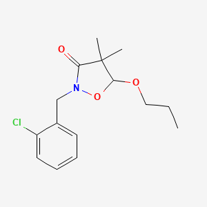 2-[(2-Chlorophenyl)methyl]-4,4-dimethyl-5-propoxy-1,2-oxazolidin-3-one