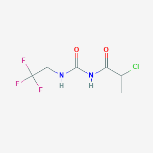 molecular formula C6H8ClF3N2O2 B1521312 1-(2-Chloropropanoyl)-3-(2,2,2-trifluoroethyl)urea CAS No. 1152566-19-2