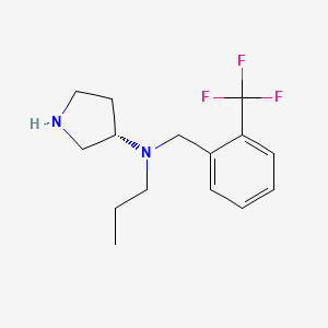 molecular formula C15H21F3N2 B15213125 (3S)-N-Propyl-N-{[2-(trifluoromethyl)phenyl]methyl}-pyrrolidin-3-amine CAS No. 820980-38-9