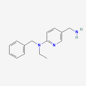 molecular formula C15H19N3 B1521321 N-[5-(Aminomethyl)-2-pyridinyl]-N-benzyl-N-ethylamine CAS No. 1152523-44-8