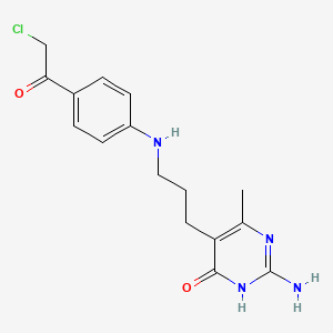 2-Amino-5-(3-{[4-(chloroacetyl)phenyl]amino}propyl)-6-methylpyrimidin-4(1h)-one