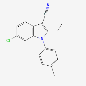 6-Chloro-1-(4-methylphenyl)-2-propyl-1H-indole-3-carbonitrile