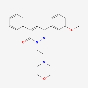 3(2H)-Pyridazinone, 6-(m-methoxyphenyl)-2-(2-morpholinoethyl)-4-phenyl-