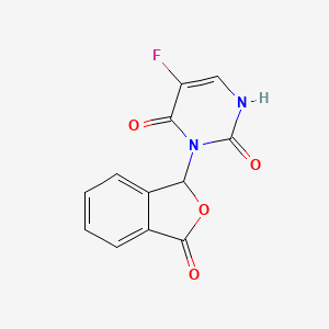 molecular formula C12H7FN2O4 B15213298 5-Fluoro-3-phthalidyl-uracil CAS No. 82023-29-8