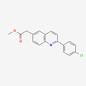 molecular formula C18H14ClNO2 B15213305 Methyl [2-(4-chlorophenyl)quinolin-6-yl]acetate CAS No. 50971-42-1