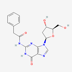 N-(9-((2R,4S,5R)-4-Hydroxy-5-(hydroxymethyl)tetrahydrofuran-2-yl)-6-oxo-6,9-dihydro-1H-purin-2-yl)-2-phenylacetamide