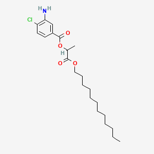 molecular formula C22H34ClNO4 B1521369 3-氨基-4-氯苯甲酸 2-十二烷氧基-1-甲基-2-氧代乙酯 CAS No. 63966-96-1