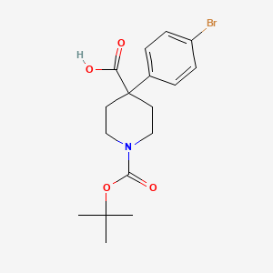 molecular formula C17H22BrNO4 B1521370 4-(4-Bromophenyl)-1-(tert-butoxycarbonyl)piperidine-4-carboxylic acid CAS No. 1076197-05-1