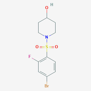 1-((4-Bromo-2-fluorophenyl)sulfonyl)piperidin-4-ol