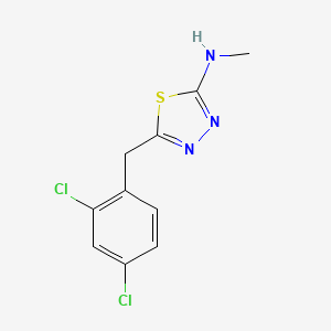 molecular formula C10H9Cl2N3S B15213748 5-[(2,4-Dichlorophenyl)methyl]-N-methyl-1,3,4-thiadiazol-2-amine CAS No. 87410-79-5