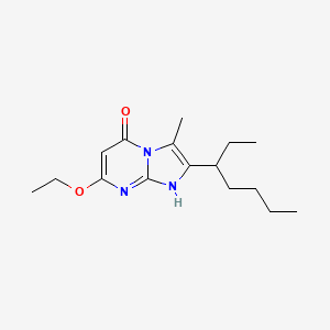 molecular formula C16H25N3O2 B15213794 7-Ethoxy-2-(heptan-3-yl)-3-methylimidazo[1,2-a]pyrimidin-5(1H)-one CAS No. 681845-80-7