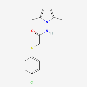 2-((4-Chlorophenyl)thio)-N-(2,5-dimethyl-1H-pyrrol-1-yl)acetamide