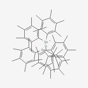 molecular formula C66H90Sn2 B15213848 1,1,1,2,2,2-Hexakis(2,3,4,5,6-pentamethylphenyl)distannane CAS No. 83183-39-5