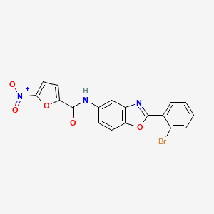 N-(2-(2-Bromophenyl)benzo[d]oxazol-5-yl)-5-nitrofuran-2-carboxamide