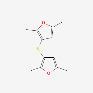 molecular formula C12H14O2S B15213875 Bis(2,5-dimethylfuran-3-yl)sulfane CAS No. 28588-72-9