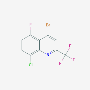 molecular formula C10H3BrClF4N B1521389 4-Bromo-8-chloro-5-fluoro-2-(trifluoromethyl)quinoline CAS No. 1227293-57-3