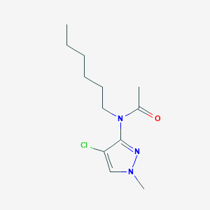 N-(4-Chloro-1-methyl-1H-pyrazol-3-yl)-N-hexylacetamide