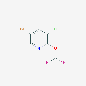 molecular formula C6H3BrClF2NO B1521391 5-Bromo-3-chloro-2-(difluoromethoxy)pyridine CAS No. 1214332-88-3