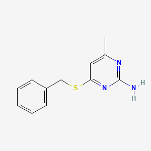 molecular formula C12H13N3S B15213910 4-Benzylsulfanyl-6-methylpyrimidin-2-amine CAS No. 6308-34-5