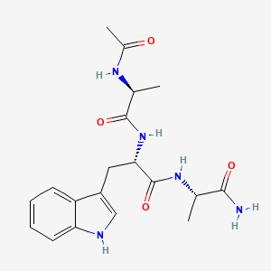 molecular formula C19H25N5O4 B15213916 N-Acetyl-L-alanyl-L-tryptophyl-L-alaninamide CAS No. 835650-58-3