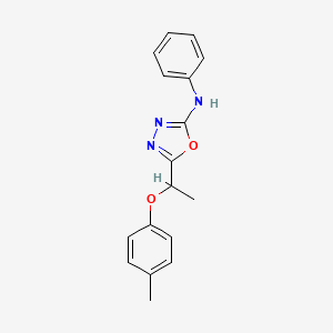 5-[1-(4-Methylphenoxy)ethyl]-N-phenyl-1,3,4-oxadiazol-2-amine