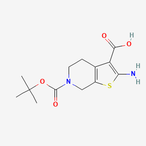 molecular formula C13H18N2O4S B1521394 2-氨基-6-(叔丁氧羰基)-4,5,6,7-四氢噻吩并[2,3-c]吡啶-3-羧酸 CAS No. 923010-68-8