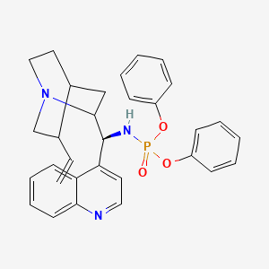 Diphenyl ((1S)-quinolin-4-yl(5-vinylquinuclidin-2-yl)methyl)phosphoramidate