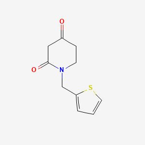 molecular formula C10H11NO2S B15214003 1-(Thiophen-2-ylmethyl)piperidine-2,4-dione 