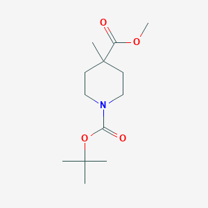 molecular formula C13H23NO4 B1521401 1-叔丁基 4-甲基 4-甲基哌啶-1,4-二甲酸酯 CAS No. 724790-59-4