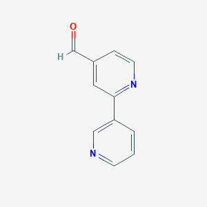molecular formula C11H8N2O B1521407 2-(吡啶-3-基)异烟酰醛 CAS No. 1214347-98-4
