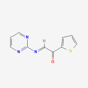 molecular formula C10H7N3OS B15214073 2-(Pyrimidin-2-ylimino)-1-(thiophen-2-YL)ethanone 