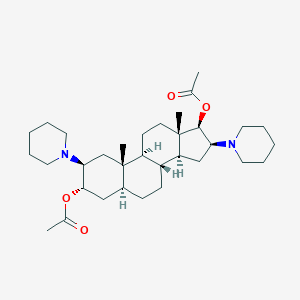 molecular formula C₃₃H₅₄N₂O₄ B152141 2β,16β-双(哌啶-1-基)-5α-雄甾烷-3α,17β-二基二乙酸酯 CAS No. 13529-31-2