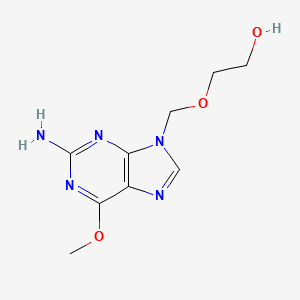 molecular formula C9H13N5O3 B15214101 2-[(2-Amino-6-methoxy-9H-purin-9-yl)methoxy]ethan-1-ol CAS No. 876373-81-8