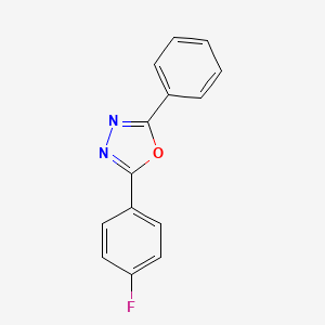 molecular formula C14H9FN2O B15214103 2-(4-Fluorophenyl)-5-phenyl-1,3,4-oxadiazole CAS No. 1580-50-3