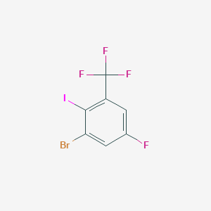 molecular formula C7H2BrF4I B1521411 3-Bromo-5-fluoro-2-iodobenzotrifluoride CAS No. 1027511-93-8