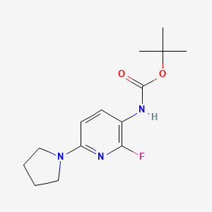molecular formula C14H20FN3O2 B1521413 tert-Butyl 2-fluoro-6-(pyrrolidin-1-yl)pyridin-3-ylcarbamate CAS No. 1228665-71-1