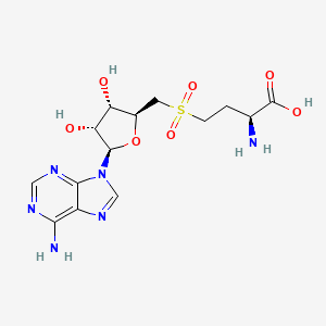 molecular formula C14H20N6O7S B15214134 2-Amino-4-[(2S,3S,4R,5R)-5-(6-amino-purin-9-yl)-3,4-dihydroxy-tetrahydro-furan-2-ylmethanesulfonyl]-butyric acid 