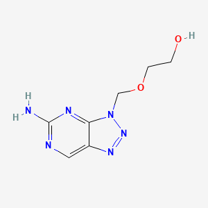 molecular formula C7H10N6O2 B15214145 2-[(5-Amino-3H-[1,2,3]triazolo[4,5-d]pyrimidin-3-yl)methoxy]ethan-1-ol CAS No. 63590-61-4