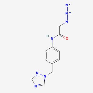 molecular formula C11H11N7O B1521415 2-叠氮-N-[4-(1H-1,2,4-三唑-1-基甲基)苯基]乙酰胺 CAS No. 1199216-05-1