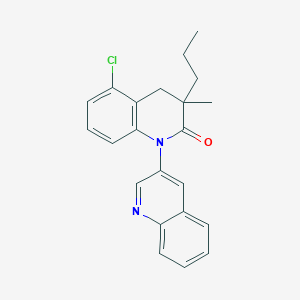 molecular formula C22H21ClN2O B15214164 5-Chloro-3-methyl-3-propyl-3,4-dihydro-2H-[1,3'-biquinolin]-2-one CAS No. 918646-19-2