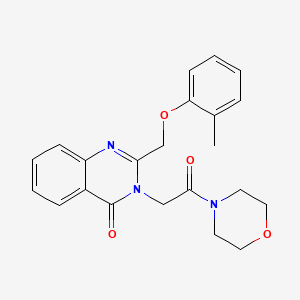 Morpholine, 4-((2-((2-methylphenoxy)methyl)-4-oxo-3(4H)-quinazolinyl)acetyl)-