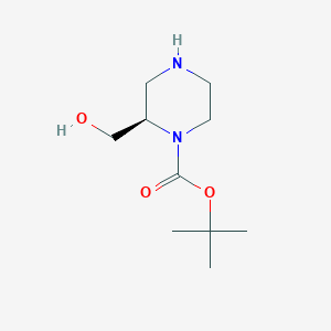 molecular formula C10H20N2O3 B152142 (R)-1-Boc-2-羟甲基-哌嗪 CAS No. 169448-87-7