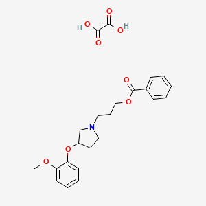 3-[3-(2-methoxyphenoxy)pyrrolidin-1-yl]propyl benzoate;oxalic acid