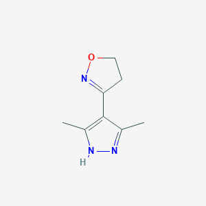 Isoxazole, 3-(3,5-dimethyl-1H-pyrazol-4-yl)-4,5-dihydro-